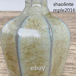 Chinese antiques Song dynasty Ru porcelain manual eight edge bottle Collection