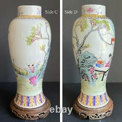 Chinese famille rose Porcelain vase mid 20c around 1950 #1062