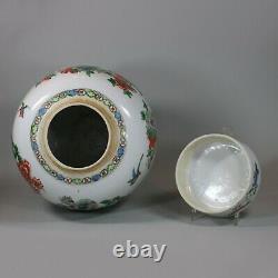 Chinese famille-verte ginger jar and cover, Kangxi (1662-1722)