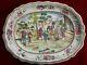 Chinese Large Export Porcelain Meat Plate In Famille Rose -qianlong Period