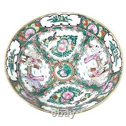 Chinoiserie Chinese Famille Rose Medallion Canton Porcelain China Large Bowl 10