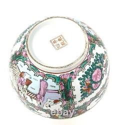Chinoiserie Chinese Famille Rose Medallion Canton Porcelain China Large Bowl 10