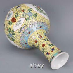Collect Chinese Qing Dynasty Yongzheng Porcelain Famille Rose Flowers Birds Vase