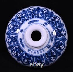 Collectable Art Chinese Handmade Blue White Porcelain Flowers Mei Vase