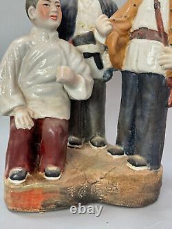 Collectable Art Handmade Cultural Revolution Porcelain composite person