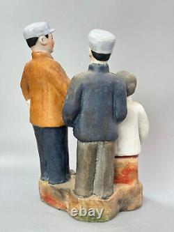 Collectable Art Handmade Cultural Revolution Porcelain composite person