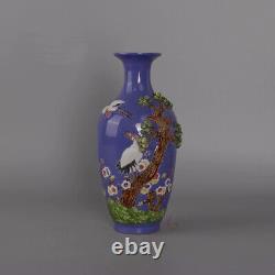 Collectable Art Handmade Painting Famille Rose Porcelain Carane Vase