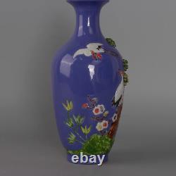 Collectable Art Handmade Painting Famille Rose Porcelain Carane Vase