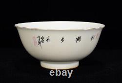 Collectable Art Handmade Painting Famille Rose Porcelain Figure Bowl