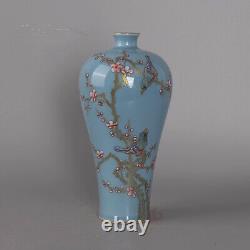 Collectable Art Handmade Painting Famille Rose Porcelain plum blossom Vase