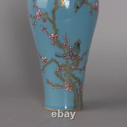 Collectable Art Handmade Painting Famille Rose Porcelain plum blossom Vase