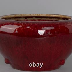 Collectable Art Handmade Painting Red Glaze Porcelain Wash