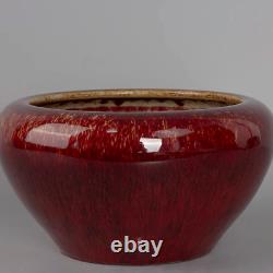 Collectable Art Handmade Painting Red Glaze Porcelain Wash