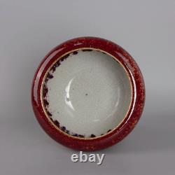 Collectable Art Handmade Painting Red Glaze Porcelain Wash