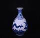 Collectable Beautiful Chinese Hand Blue&white Porcelain Dragon Yuhuchun Vase