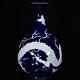 Collectable Chinese Hand Painting Offering Blue Porcelain Dragon Vase