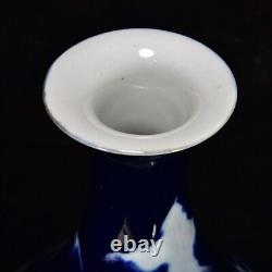 Collectable Chinese Hand Painting Offering Blue Porcelain Dragon Vase