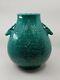 Collectible Chinese Green Glaze Deer Head Porcelain Vase