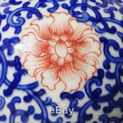 Delicate Chinese Antique Blue and White Bottle Gourd Porcelain Vase Marks KangXi