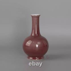 Delicate Chinese Hand Painting Red Glaze Porcelain Vase