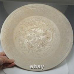 Ding Ware Ancient Chinese Dish Jin Song Dynasty Porcelain Phoenix Dragon Antique