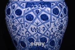 Engaging Chinese Hand Painting Blue&white Porcelain Flowers Plants Mei Vase