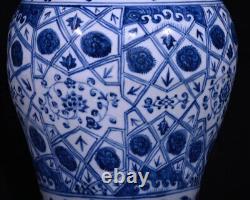 Engaging Chinese Hand Painting Blue&white Porcelain Flowers Plants Mei Vase