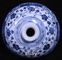 Engaging Chinese Hand Painting Blue&white Porcelain Flowers Plants Mei Vase