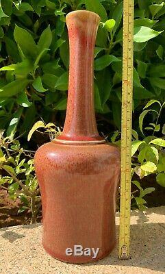 Estate Collection Chinese Antique Red Porcelain Vase with Marked