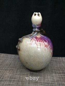 Exquisite old Chinese Jun Porcelain Handmade flower Vase