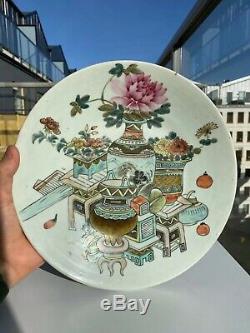 Extremely Rare Chinese Plate Tureen Qianjiang Cai Porcelain Precious Antique