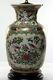 Famille Rose Chinese Porcelain Vase Lamp Birds Butterflies And Grecian Key