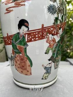 Famille Verte Large Vase Chinese Porcelain Antique