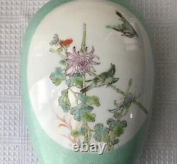 Fantastic Antique Chinese Qianlong turquoise porcelain vase, 10