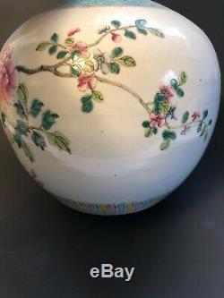 Fine Antique Straits Peranakan Nyona Chinese Famille Rose Porcelain Ginger Jar