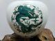 Fine Chinese Green Color Dragons Porcelain Jar Tank