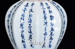 Fine Chinese Hand Painting Blue&white Porcelain Dan Vase