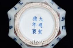 Fine Chinese Hand Painting Blue&white Porcelain Dan Vase