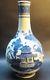 Fine Mid-19th C. Chinese Blue & White Porcelain Vase With Architecture Antique