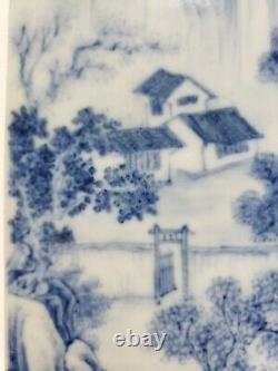 Fine Old Chinese Porcelain Blue&White Plaque Landscape