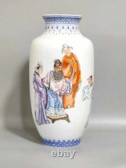 Fine Rare Qing Dynasty Chinese Porcelain Famille Rose Characters Poetry Vase