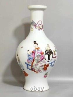 Fine Rare Qing Dynasty Chinese Porcelain Famille Rose Sanniang Teach Son Vase