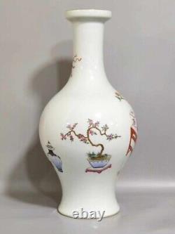 Fine Rare Qing Dynasty Chinese Porcelain Famille Rose Sanniang Teach Son Vase