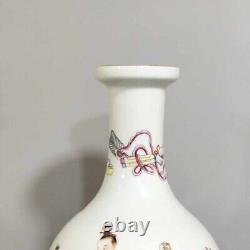 Fine Rare Qing Dynasty Chinese Porcelain Famille Rose Sanniang Teach Son Vase