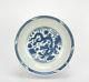 Fine Superb Chinese Blue And White Dragon Porcelain Plate
