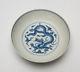 Fine Superb Chinese Blue And White Dragon Porcelain Plate