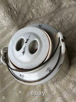 LATE 19th ANTIQUE CHINESE CHINA TEA POT PORCELAIN WITH CALLIGRAPHY QING DYNASTY