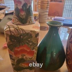 LOT OF 3 Chinese 20 th Century Vase Per-owned