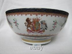 Large Antique 18th C. French Samson Chinese Export Porcelain Punch Bowl