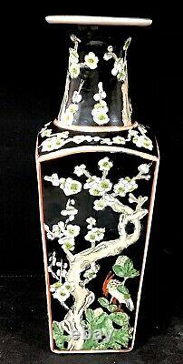 Large Chinese Famille Noire Porcelain Vase